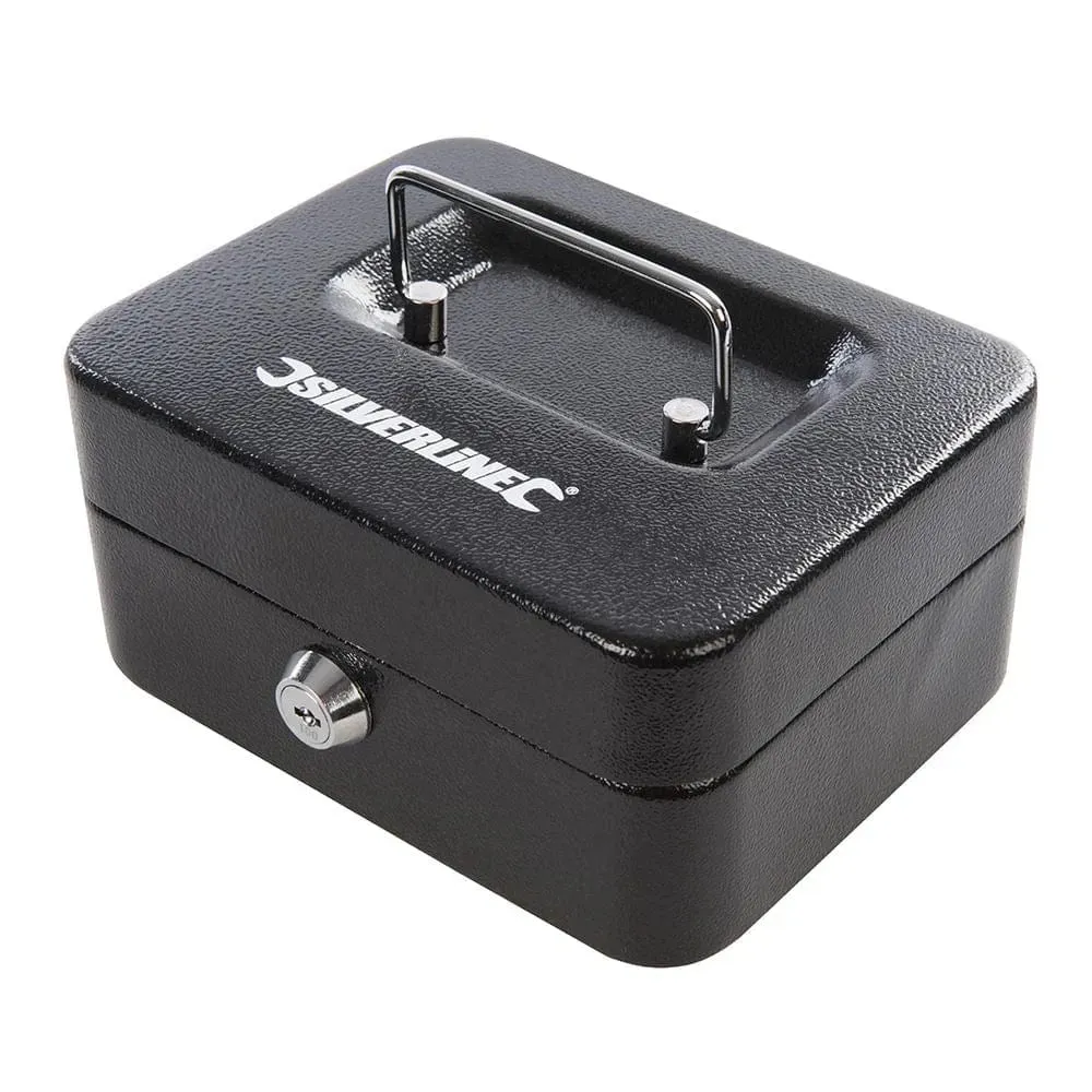 165 X 128 X 80MM METAL CASH & VALUABLES BOX KEYED 795764