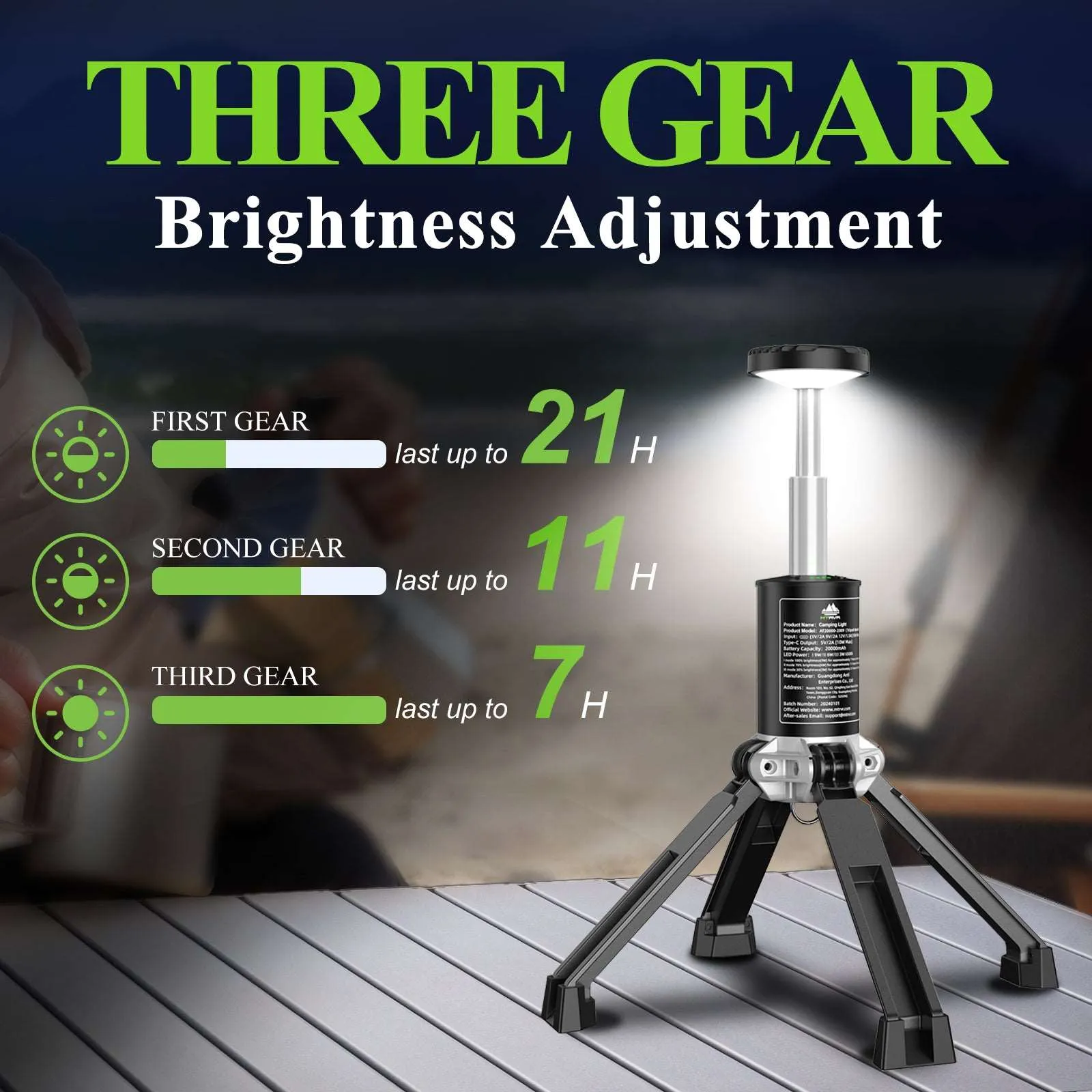 4-Pack: 2xBlack Classic Chairs 1xShort Table 1xLight