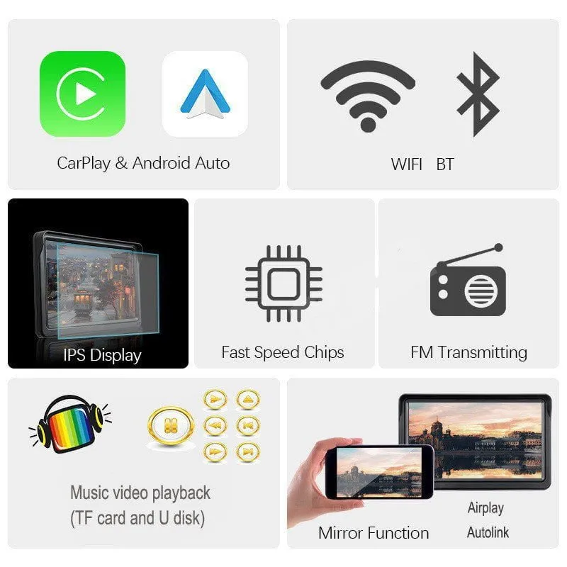 7 IPS Car Smart GPS Navigation Screen