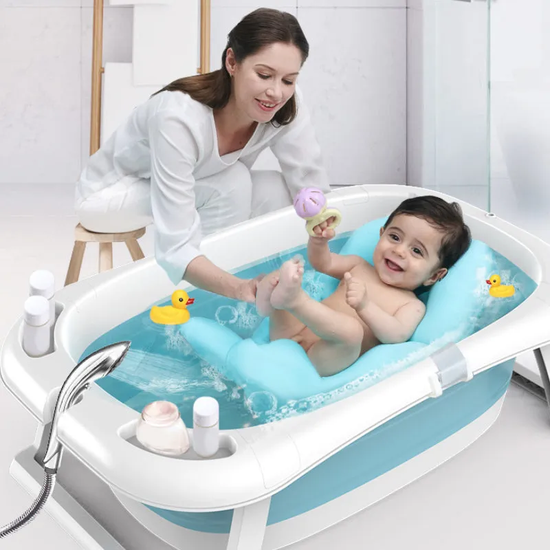 77.5 X 46.3 X 6.5Cm Non-Slip Design Portable Folding Baby Bathtub My-98 Pink
