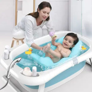 77.5 X 46.3 X 6.5Cm Non-Slip Design Portable Folding Baby Bathtub My-98 Pink