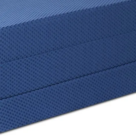 BLUE 4'' Tri Folding Memory Foam Mattress