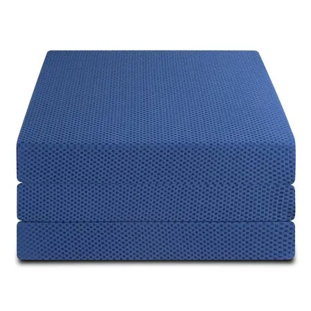 BLUE 4'' Tri Folding Memory Foam Mattress