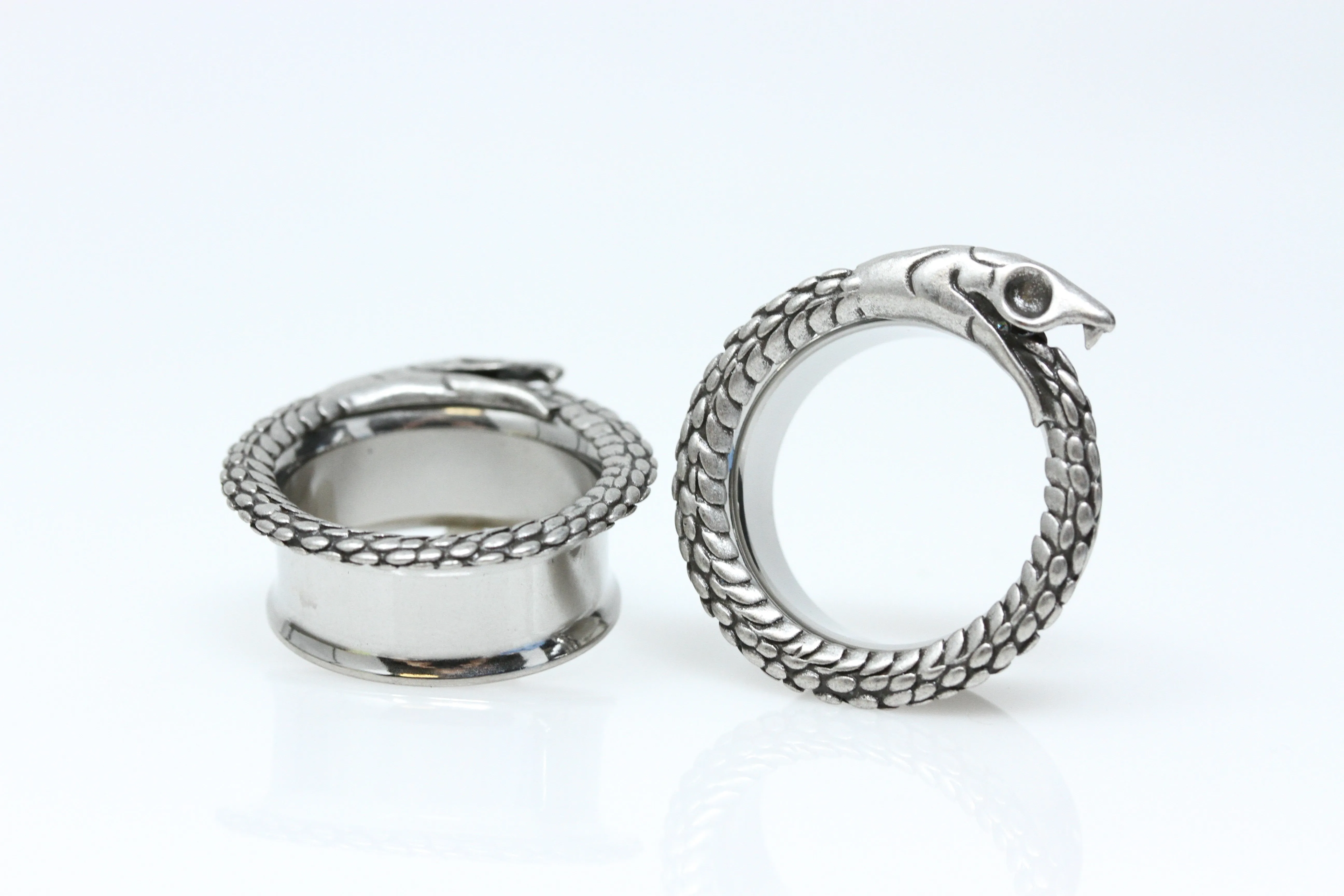 Cannibal Snake Stainless Steel Tunnels (Pair) - PSS76