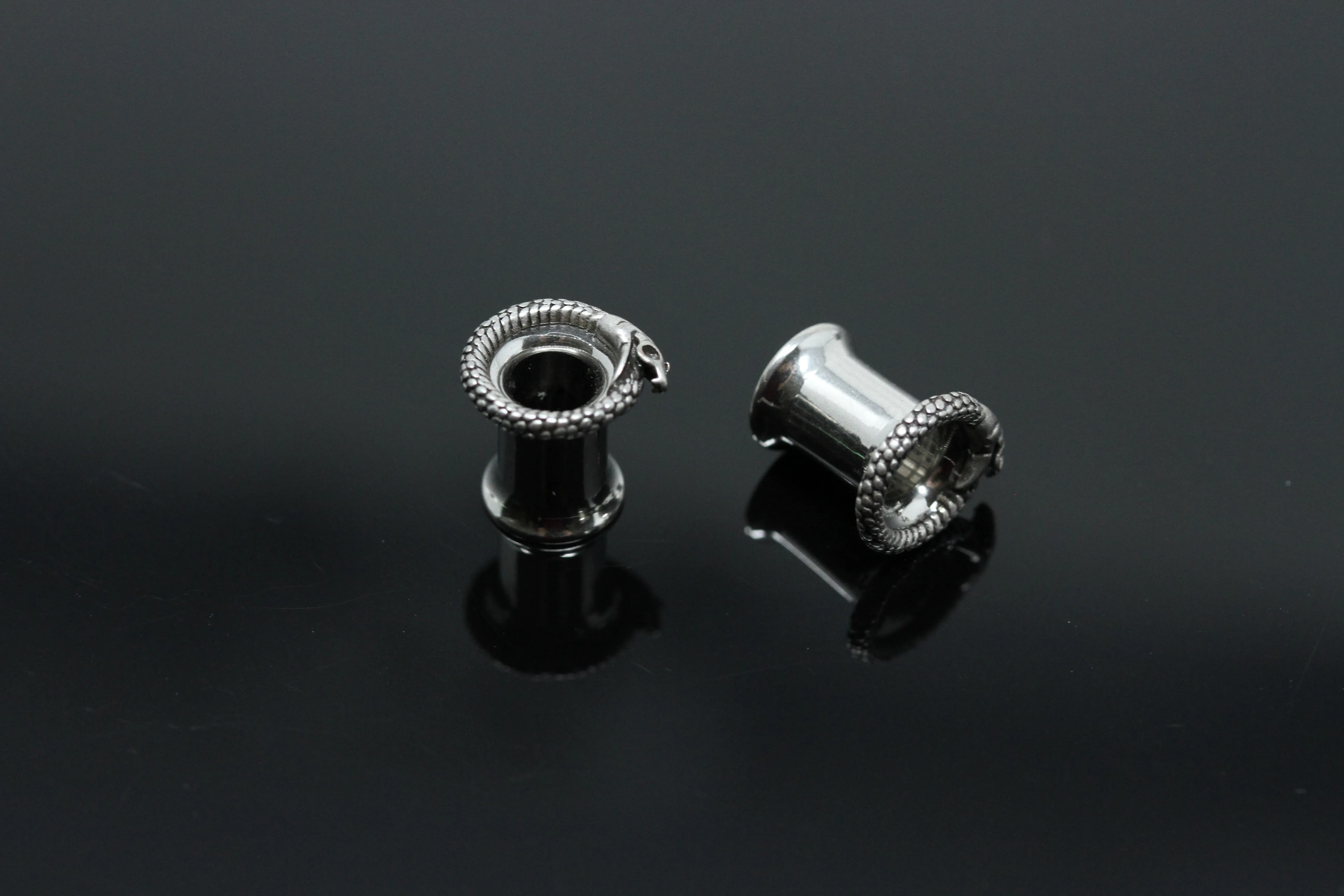 Cannibal Snake Stainless Steel Tunnels (Pair) - PSS76