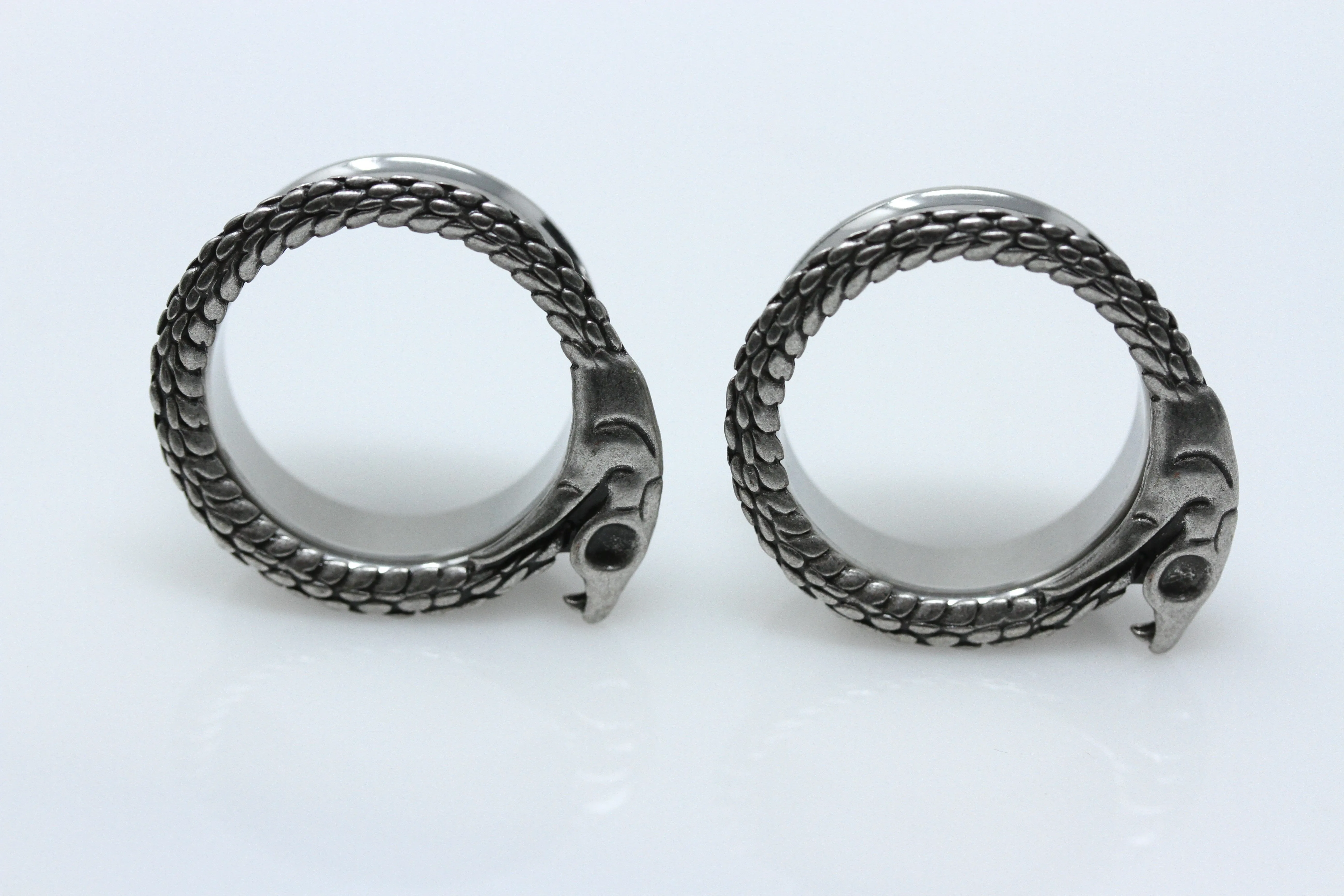 Cannibal Snake Stainless Steel Tunnels (Pair) - PSS76