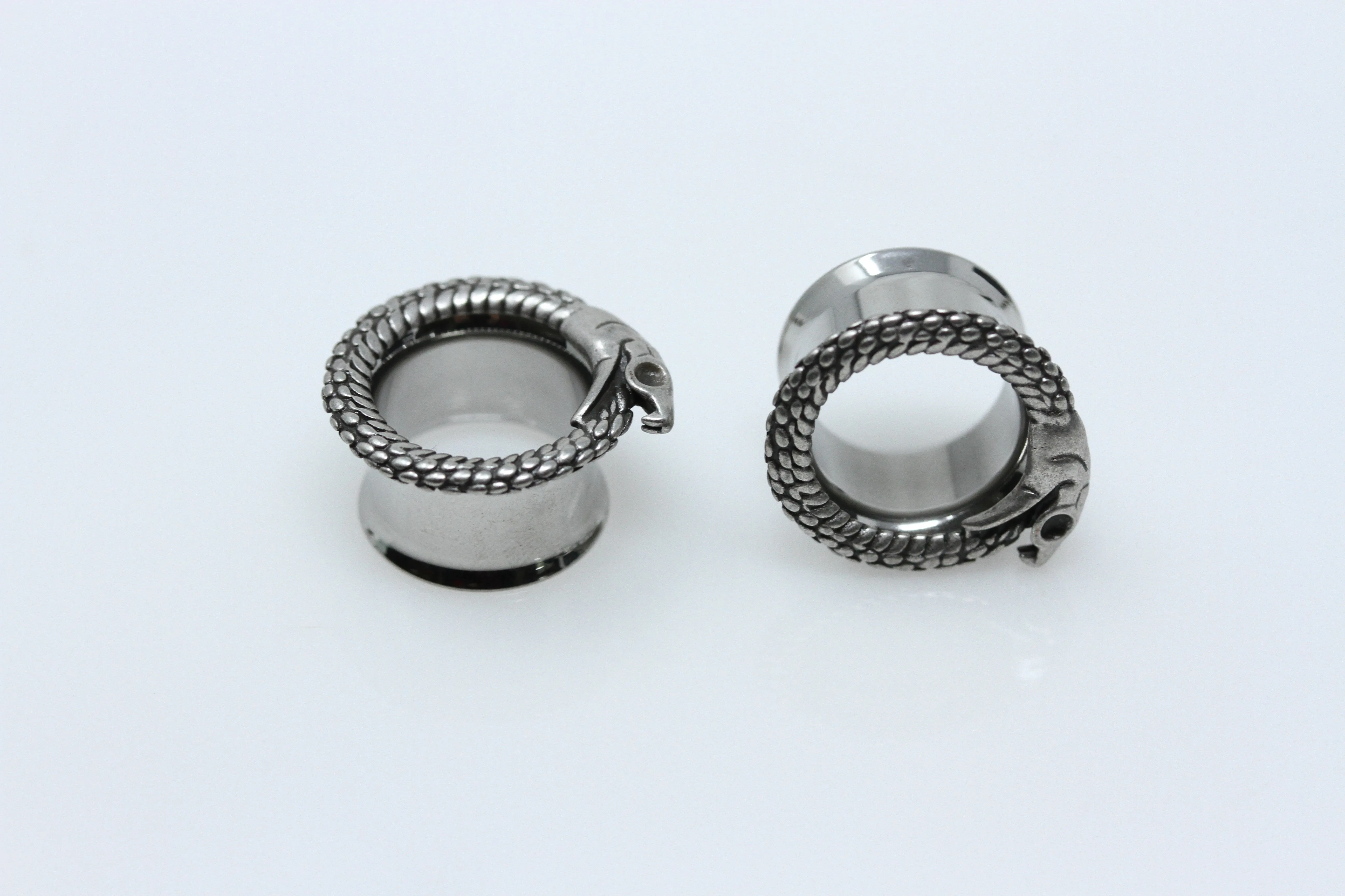 Cannibal Snake Stainless Steel Tunnels (Pair) - PSS76
