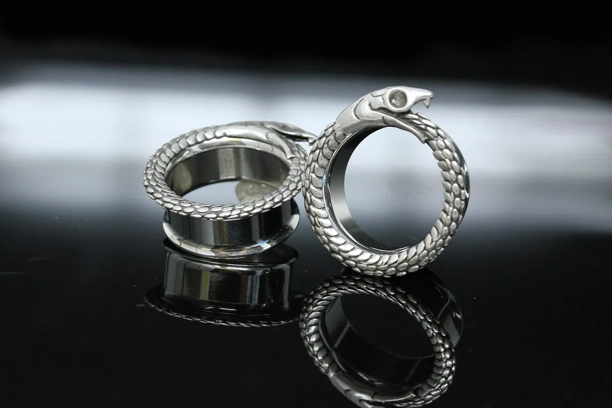 Cannibal Snake Stainless Steel Tunnels (Pair) - PSS76