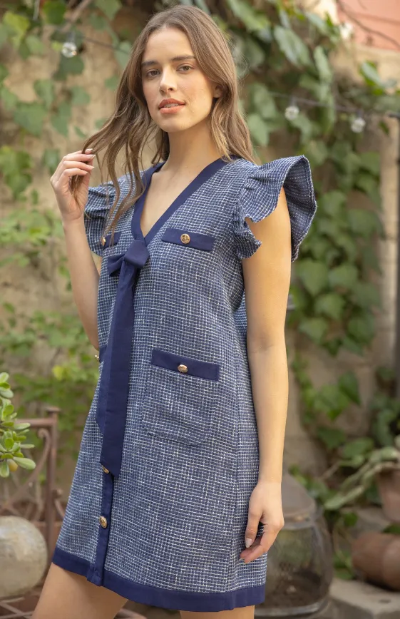 Charlie Tweed Mini Dress - Final Sale 40% off in cart