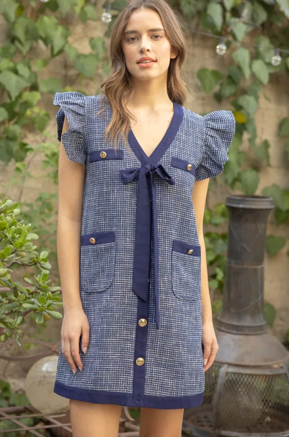 Charlie Tweed Mini Dress - Final Sale 40% off in cart