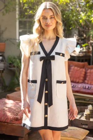 Charlie Tweed Mini Dress - Final Sale 40% off in cart