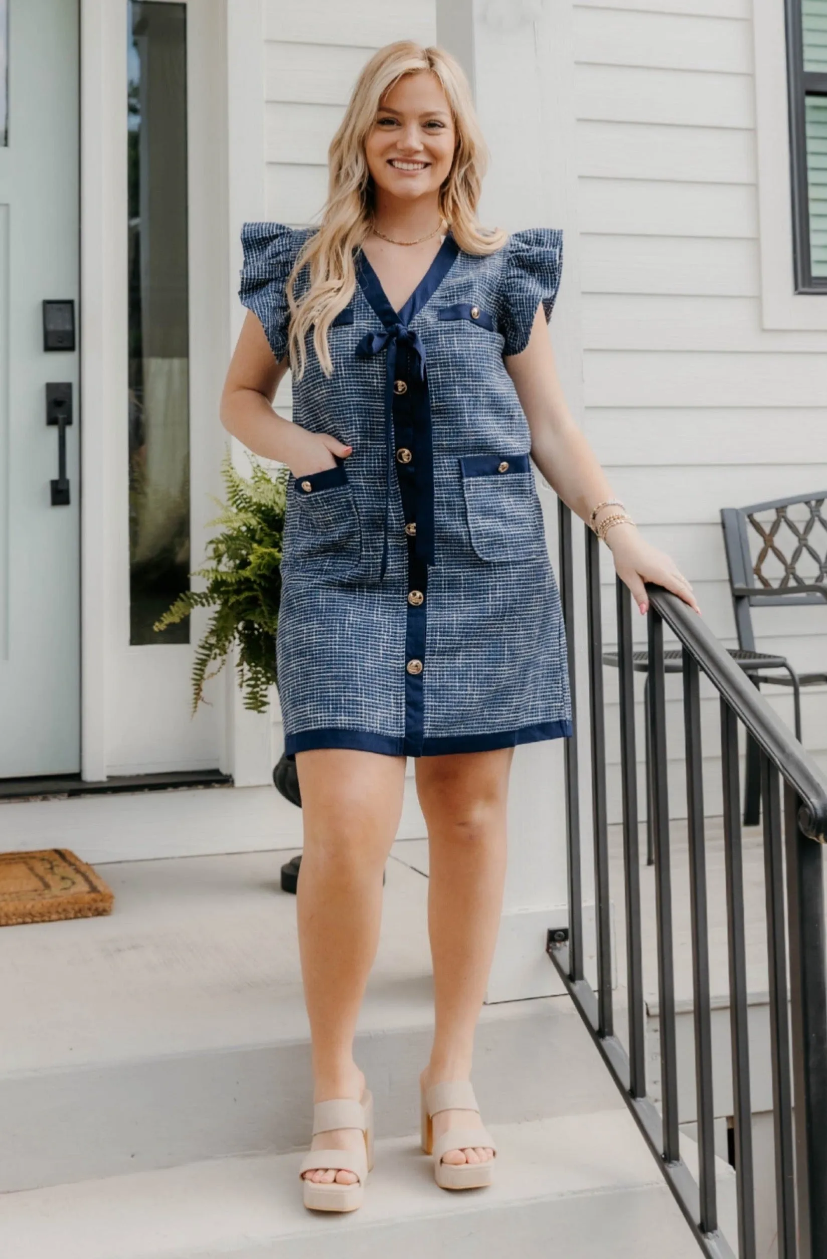 Charlie Tweed Mini Dress - Final Sale 40% off in cart