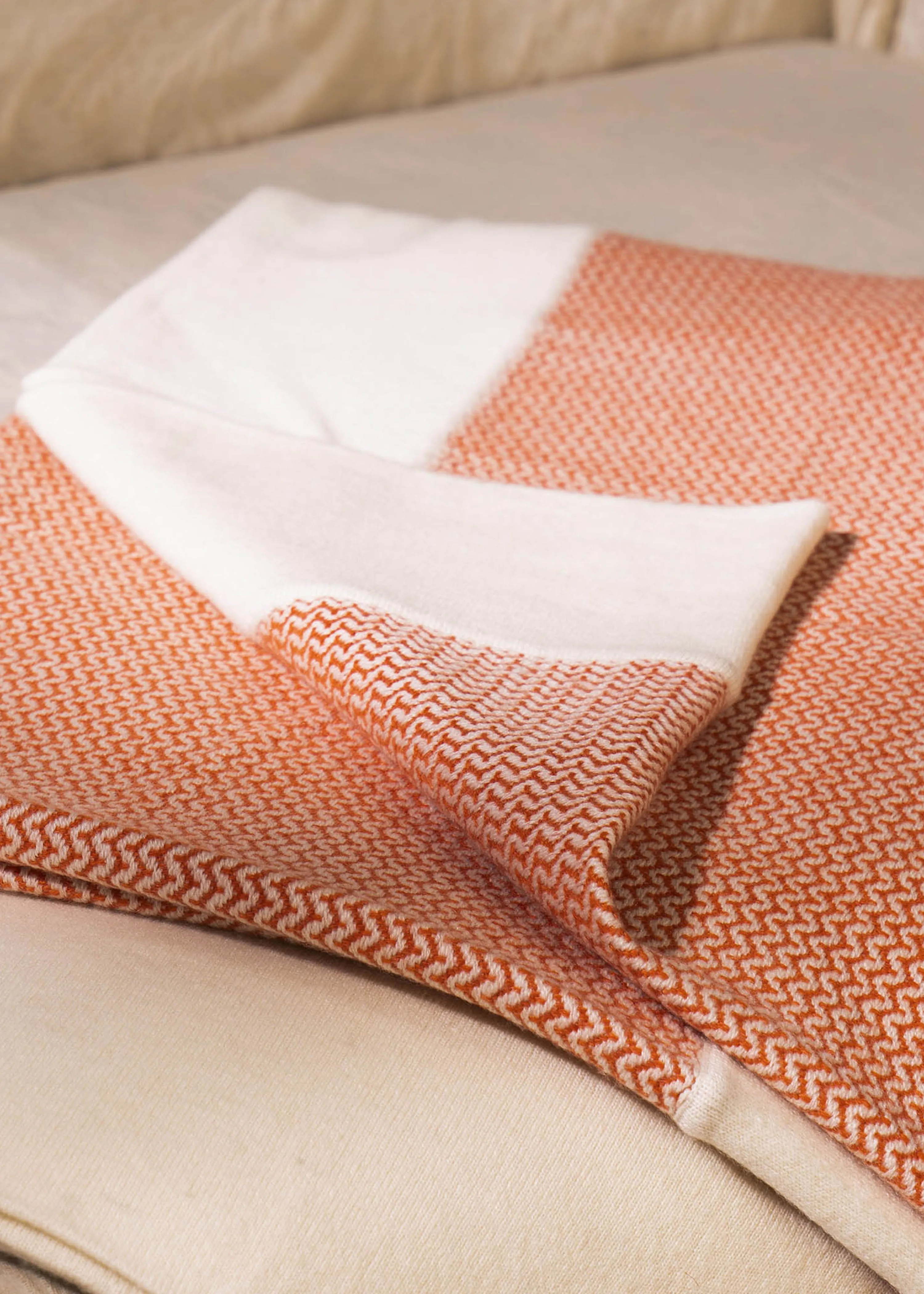 Chevron Blanket in Cashmere