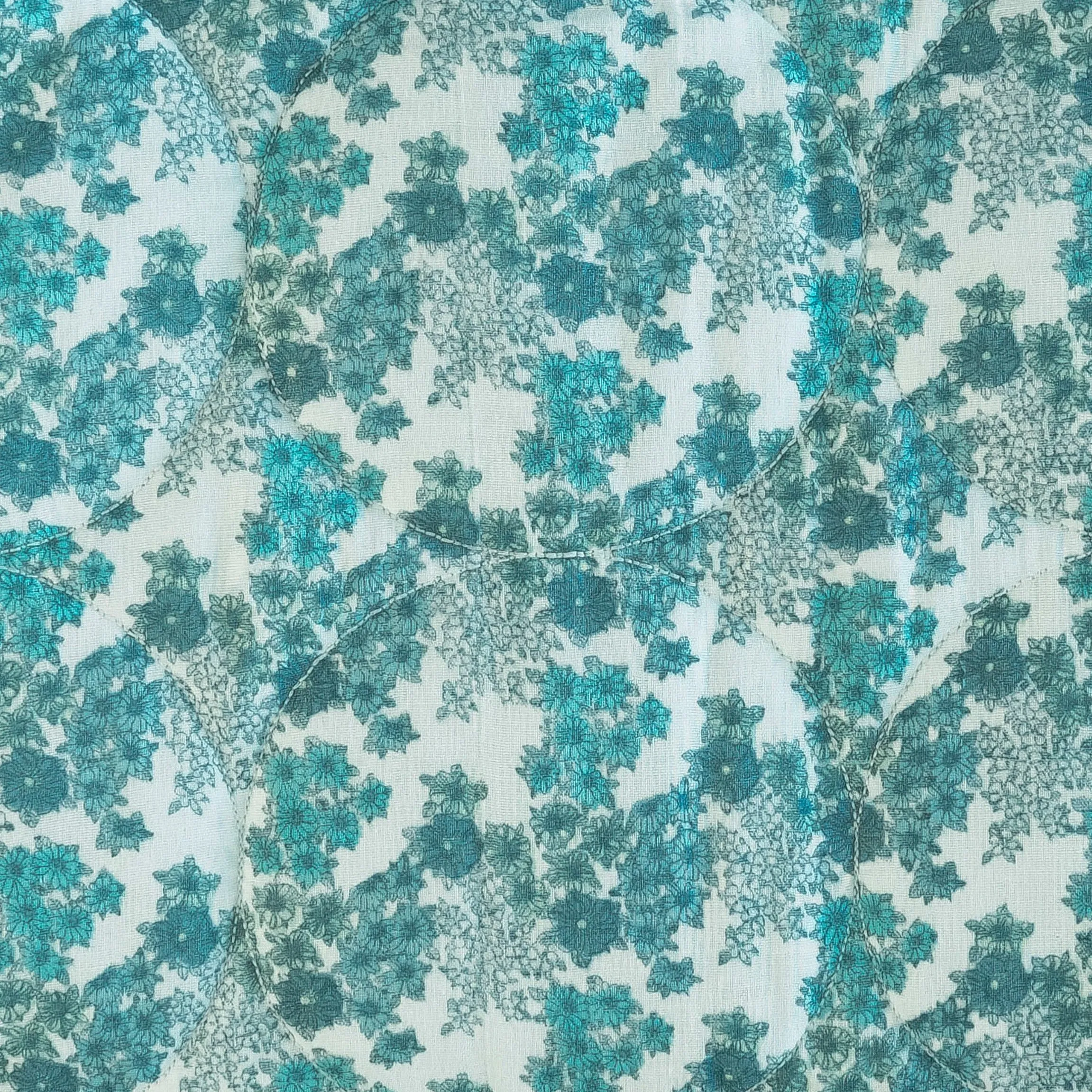 classic circle quilt | bluebell wildflower | organic cotton gauze