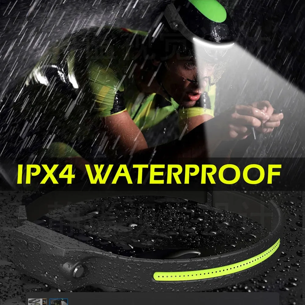 COB LED Headlamp Sensor HeadlightStrong light Flashlight USB Rechargeable Head Lamp Torch 5 Lighting Modes Work Light