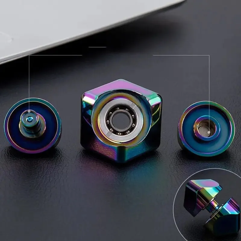 Colorful Alloy Spinning Cube Fidget Spinner