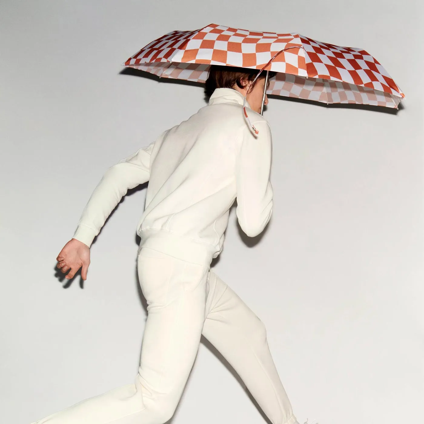 Compact Eco-Friendly Umbrella - Peanut Butter Checkers