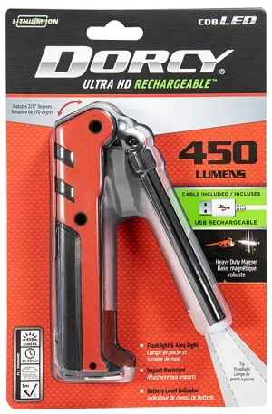 Dorcy Ultra HD Series 41-4343 Flashlight/Work Light, Lithium-Ion, Rechargeable Battery, LED Lamp, 450 Lumens :CD 1: QUANTITY: 1
