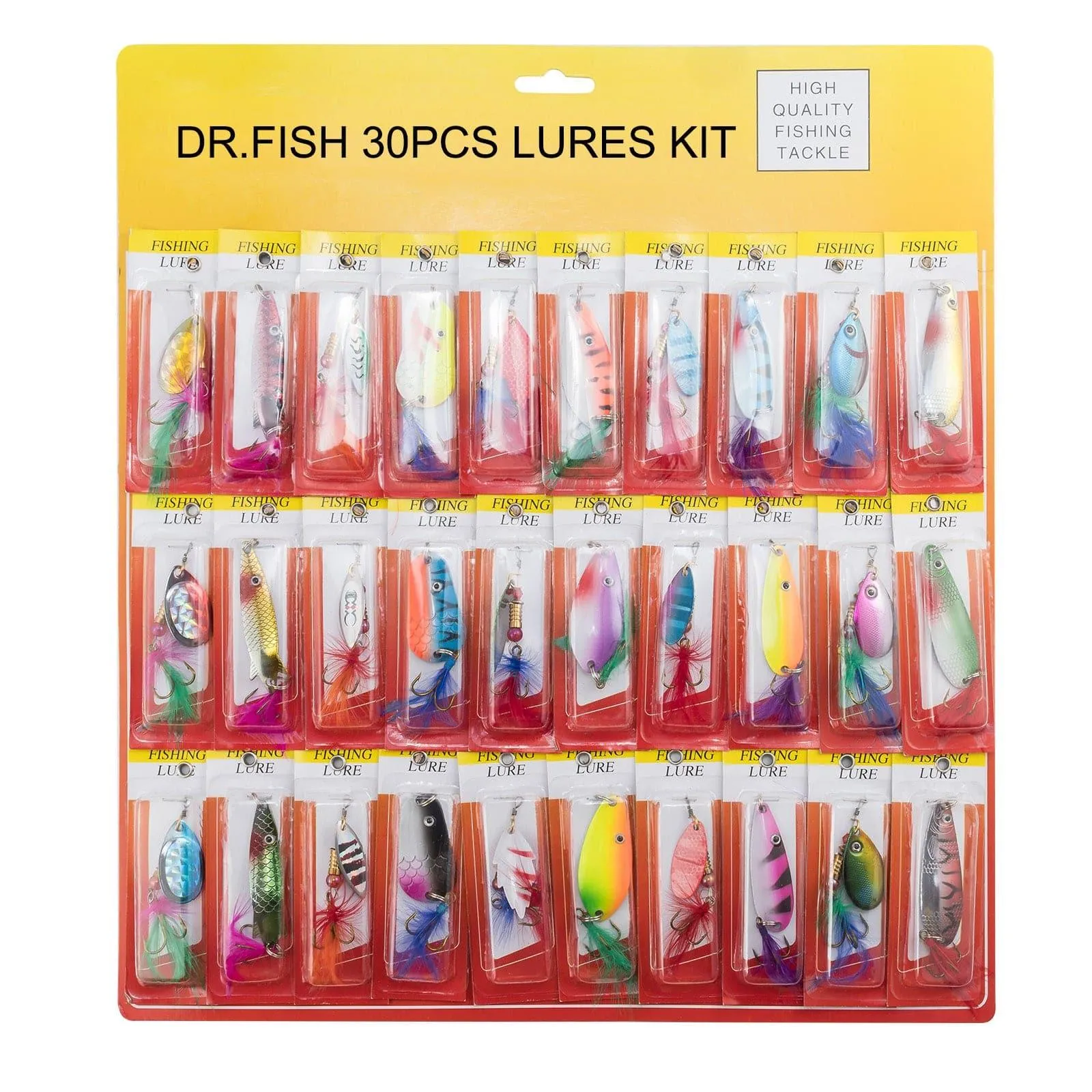 Dr.Fish Spinners and Spoons Kit Rooster Tail
