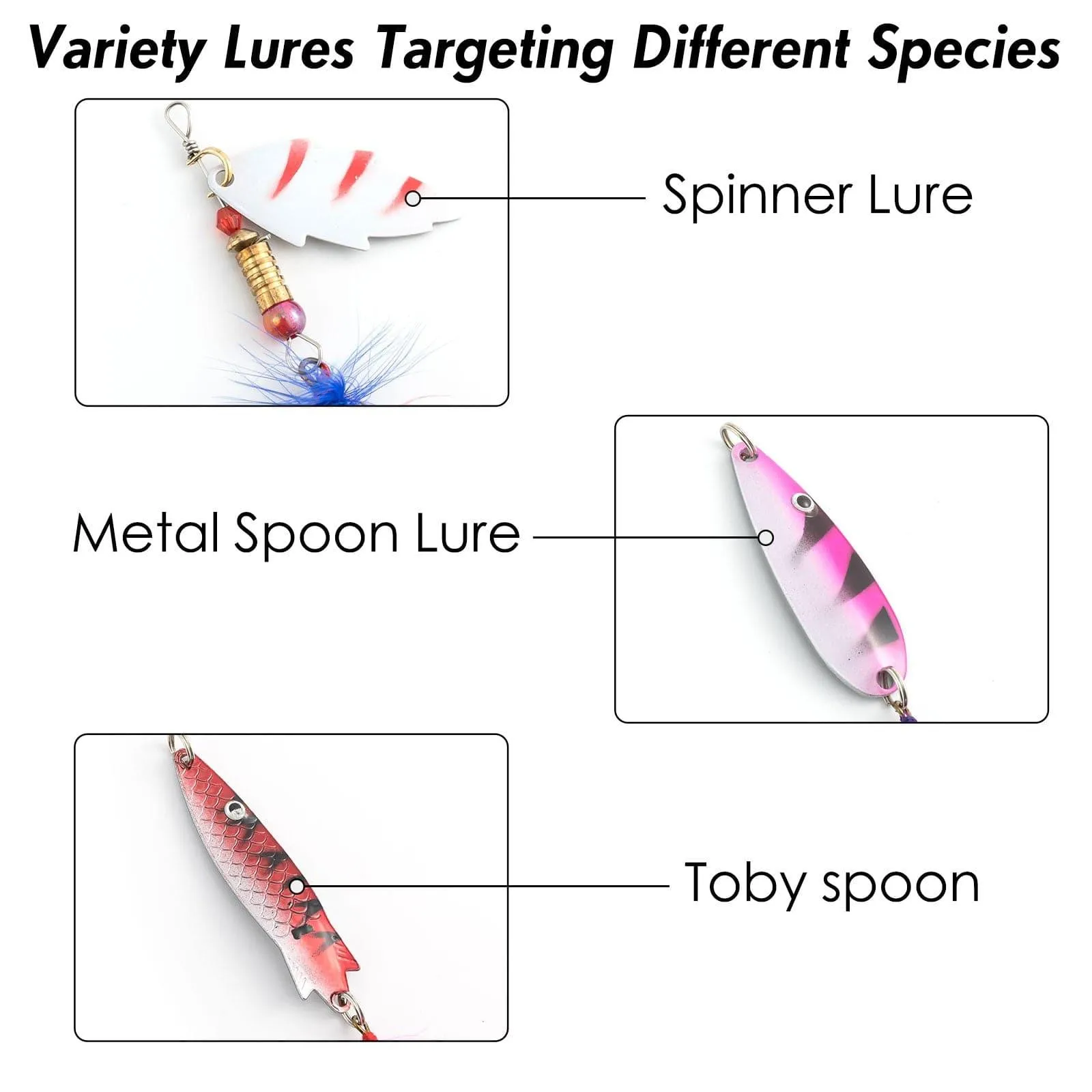 Dr.Fish Spinners and Spoons Kit Rooster Tail