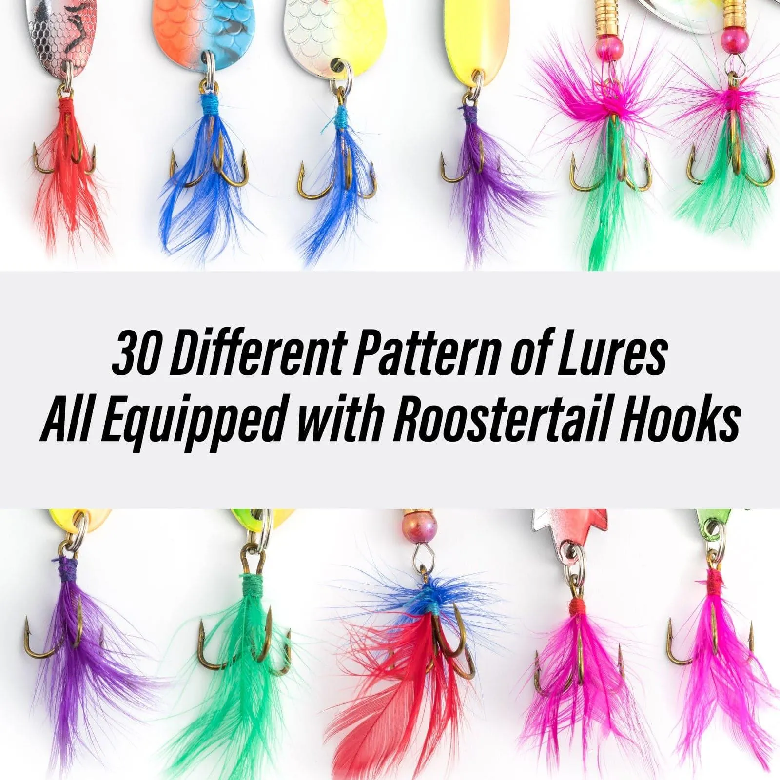 Dr.Fish Spinners and Spoons Kit Rooster Tail