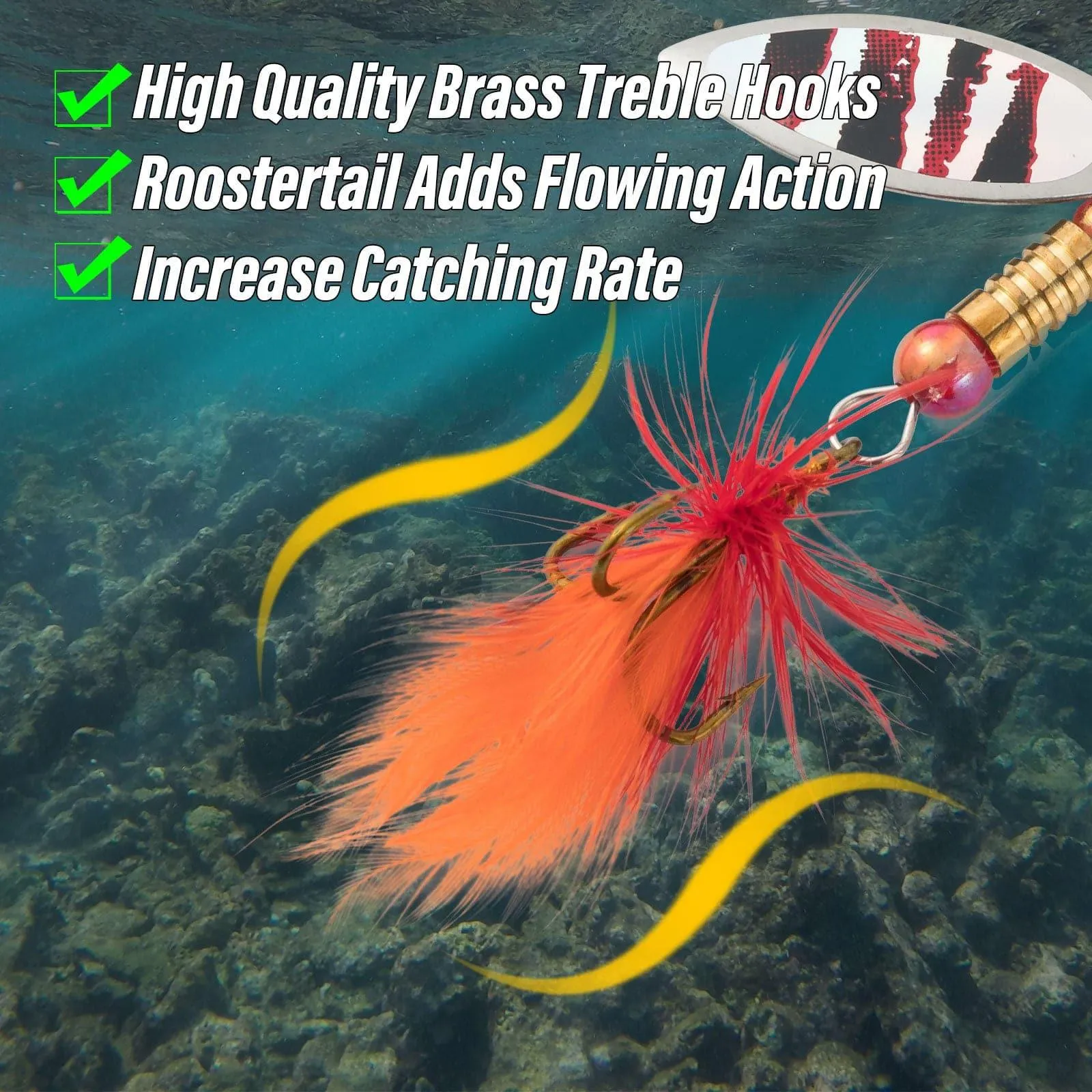 Dr.Fish Spinners and Spoons Kit Rooster Tail