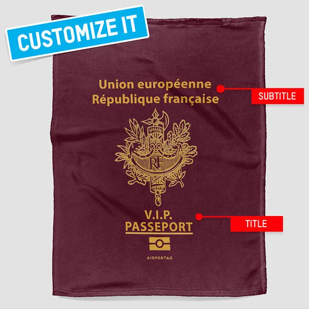 France - Passports Blanket