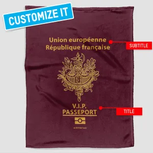 France - Passports Blanket