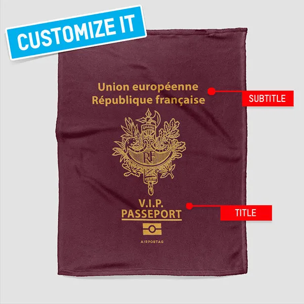France - Passports Blanket
