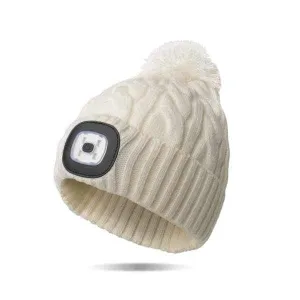 IVORY ADULT RECHARGABLE POM BEANIE
