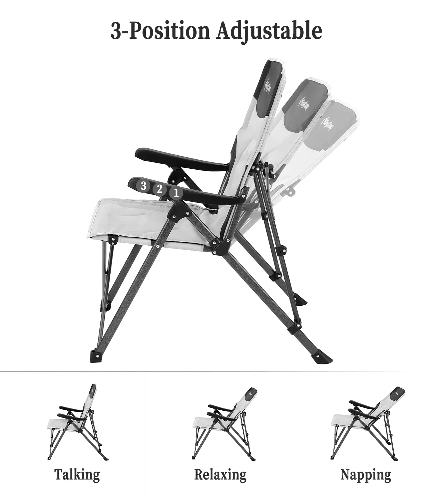 KingCamp Adjustable Heavy Duty High Back Chairs