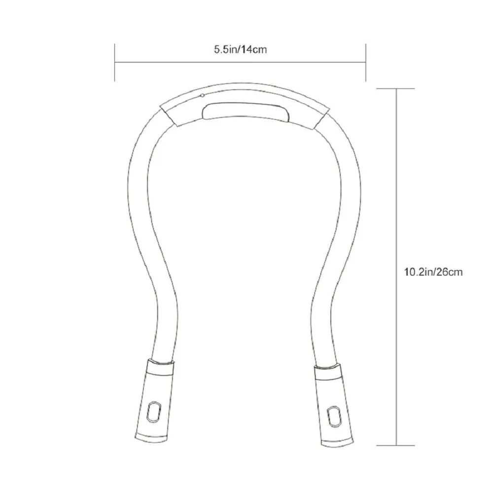 LED Neck Book Light Hands-Free Rechargeable USB Reading Lamp