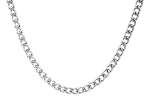 Mens 5mm Stainless Steel Miami Cuban Link 24" Chain Necklace
