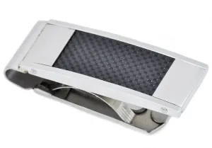Mens Carbon Fiber And Stainless Steel Money Clip