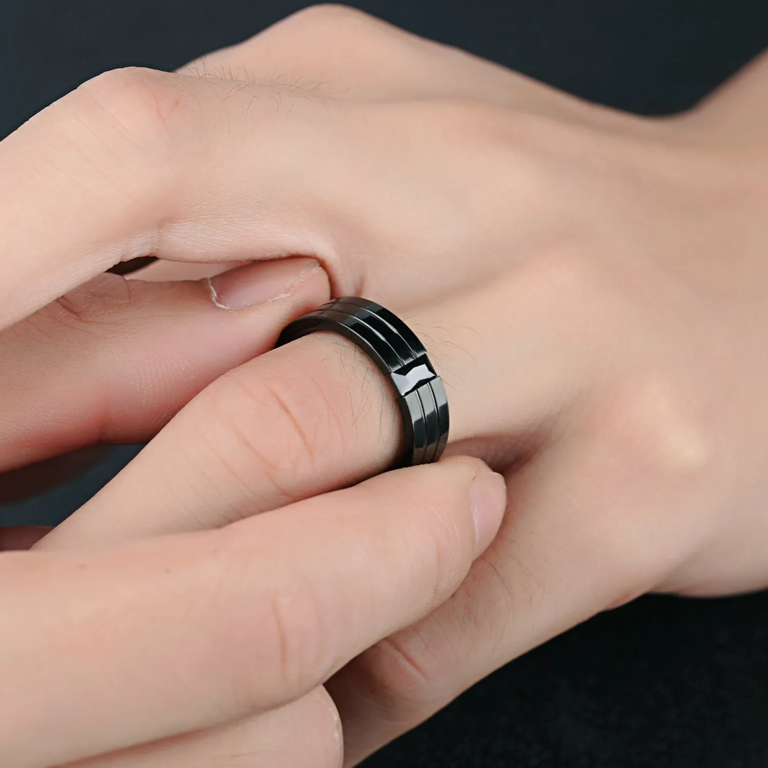 Men's Fashion Black Ring