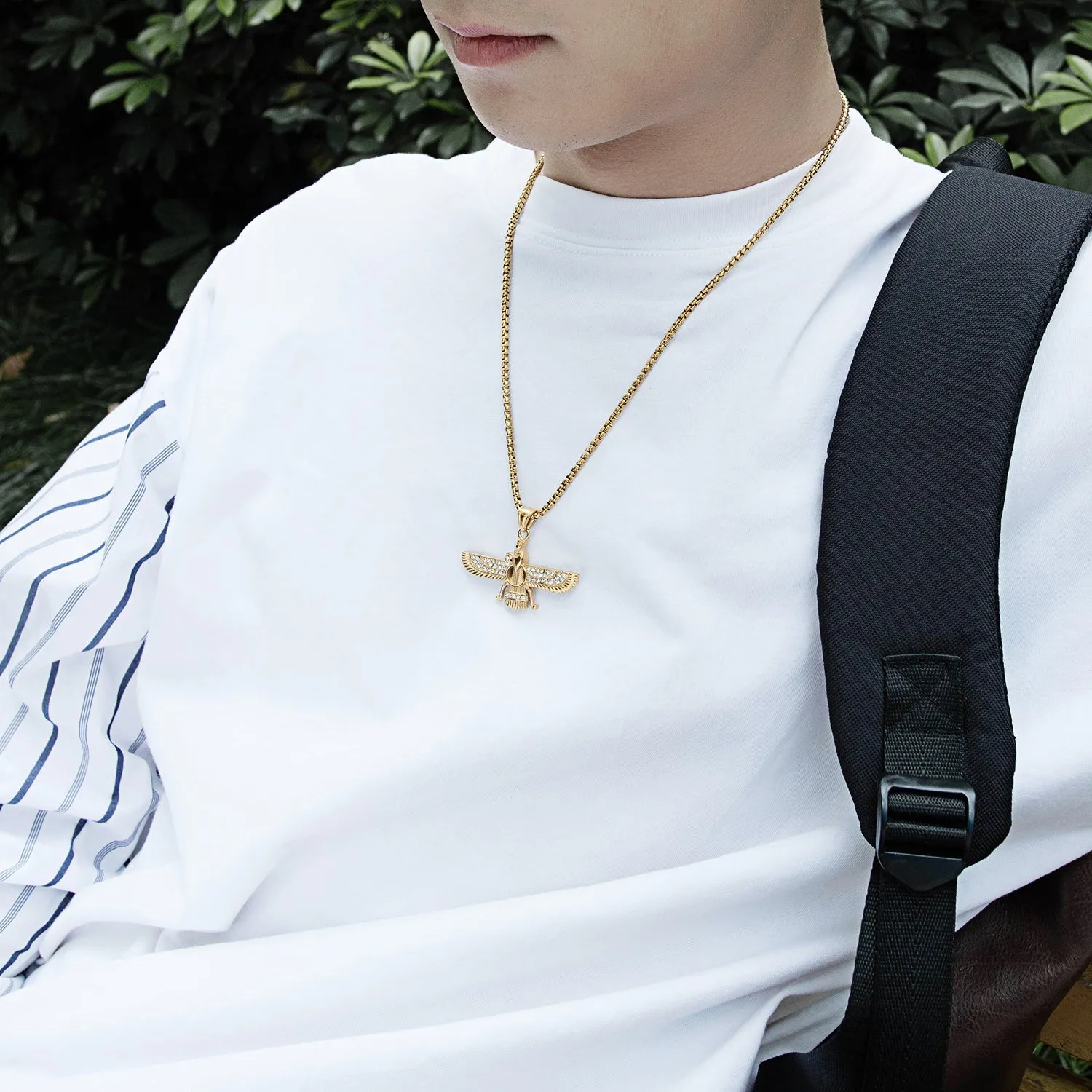 Men's Fashion Hip Hop Eagle Pendant Necklace