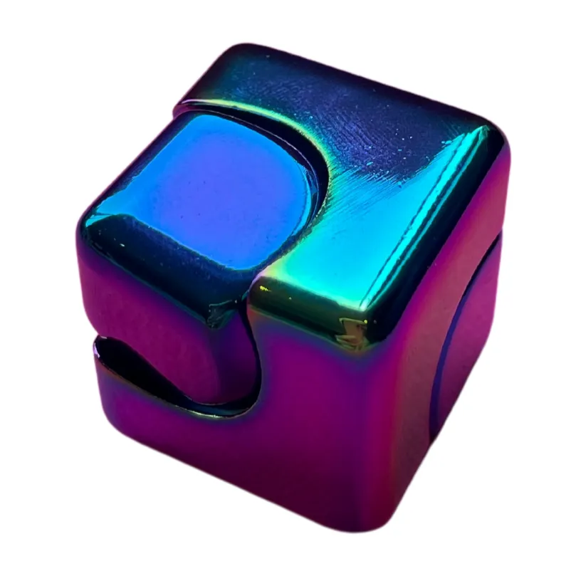 Metal Cube Fidget Spinner - Free Zip Travel Case