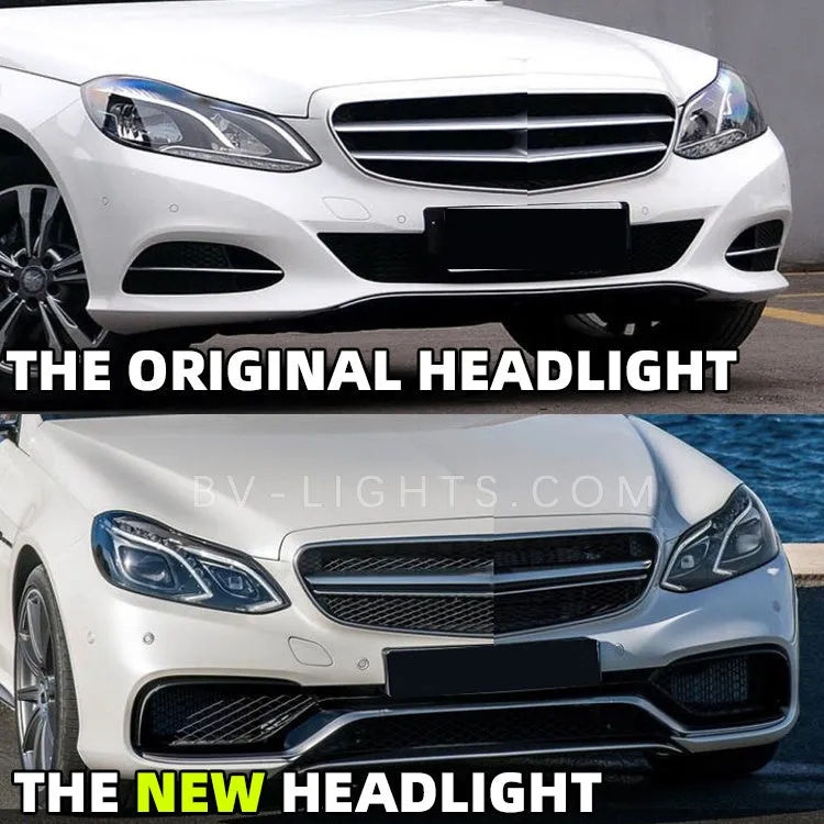 Modified headlight assembly for Mercedes-Benz E Class W212 2014-2016 E Class E200 E300 LED Auto Assembly Upgrade  High configuration shape