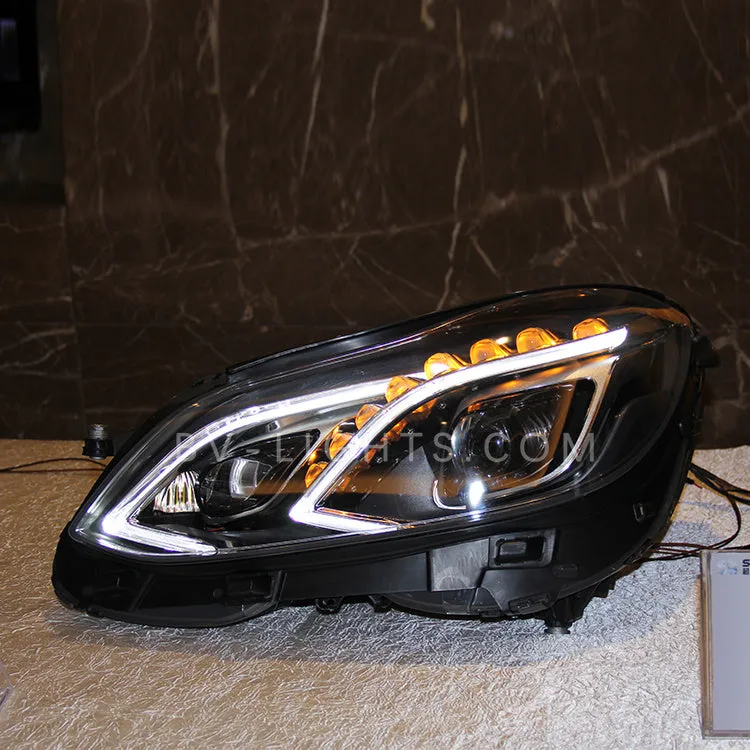 Modified headlight assembly for Mercedes-Benz E Class W212 2014-2016 E Class E200 E300 LED Auto Assembly Upgrade  High configuration shape