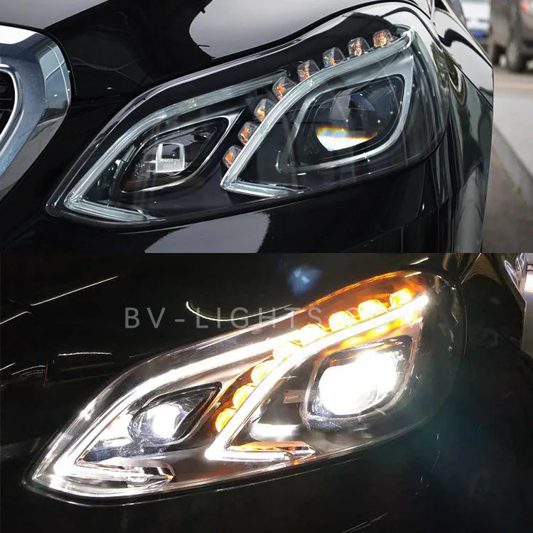 Modified headlight assembly for Mercedes-Benz E Class W212 2014-2016 E Class E200 E300 LED Auto Assembly Upgrade  High configuration shape