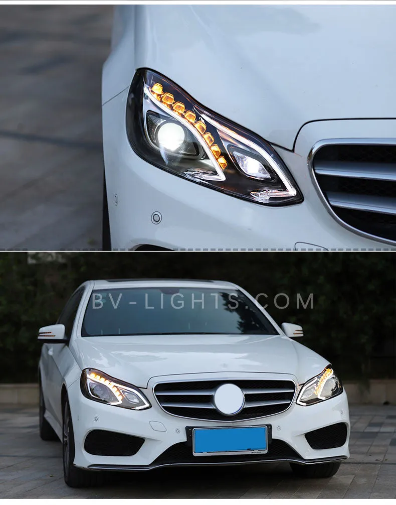 Modified headlight assembly for Mercedes-Benz E Class W212 2014-2016 E Class E200 E300 LED Auto Assembly Upgrade  High configuration shape