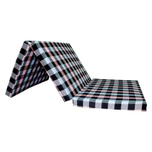 MOLIRA Foldable Foam Mattress Single Bed| Folding Single Bed Matterss for Floor, Travelling, Light Weight 01(Multicolor 0, 3 Folding 72 * 36 * 2) X-03
