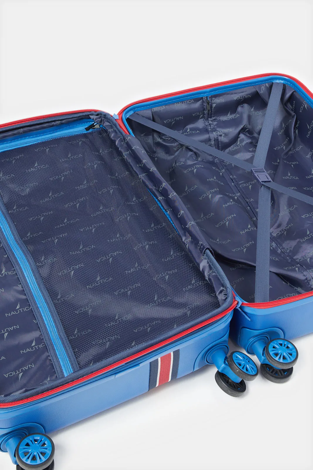 Nautica Blue Soft Trolley Luggage 28 Inch