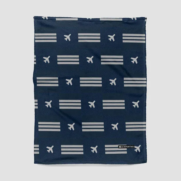 Navy Pilot Stripes - Blanket
