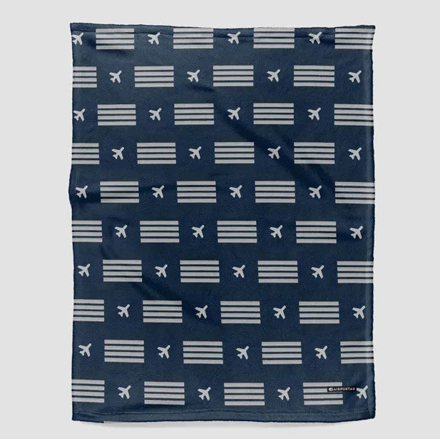 Navy Pilot Stripes - Blanket