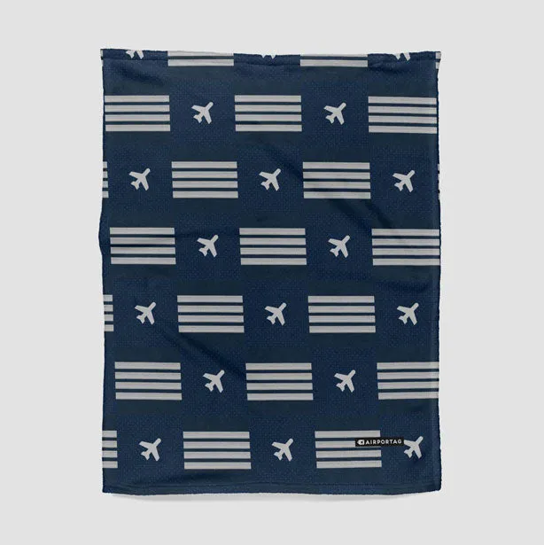 Navy Pilot Stripes - Blanket