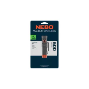 NEBO Franklin 600 lm Storm Gray LED Rechargeable Flashlight