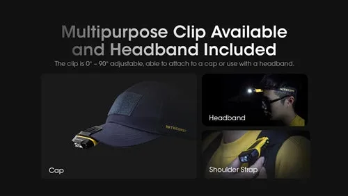 Nitecore NU11 150 Lumen USB-C Rechargeable Clip-on Headlamp