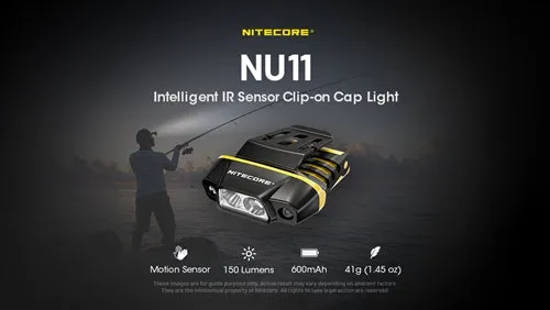Nitecore NU11 150 Lumen USB-C Rechargeable Clip-on Headlamp