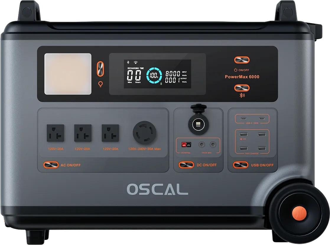 Oscal PowerMax 6000 Portable Power Station 6000W 120/240V Dual Voltage New